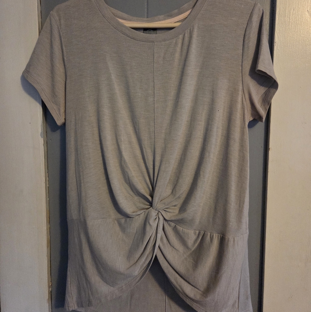 Champion Light Gray Twist Front Tee